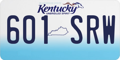 KY license plate 601SRW