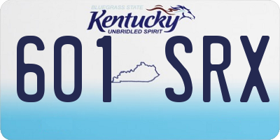 KY license plate 601SRX