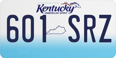 KY license plate 601SRZ