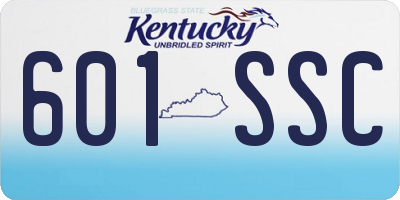 KY license plate 601SSC