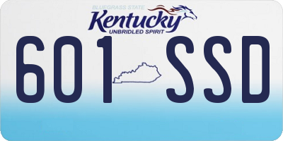KY license plate 601SSD