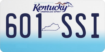 KY license plate 601SSI