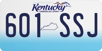 KY license plate 601SSJ
