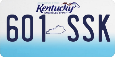 KY license plate 601SSK