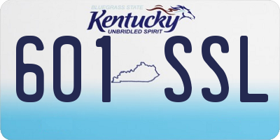 KY license plate 601SSL
