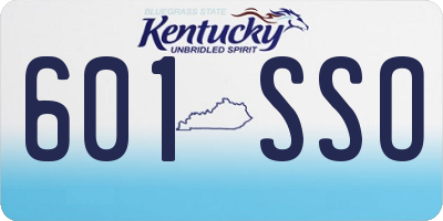 KY license plate 601SSO