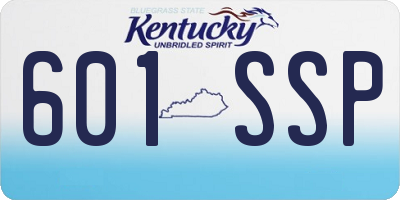 KY license plate 601SSP