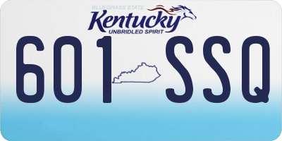 KY license plate 601SSQ