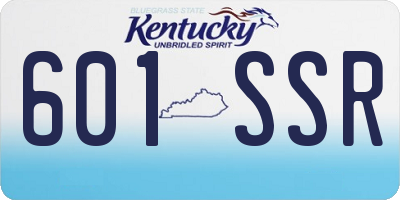 KY license plate 601SSR