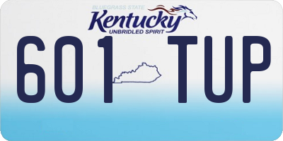 KY license plate 601TUP