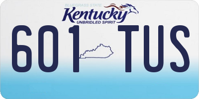 KY license plate 601TUS