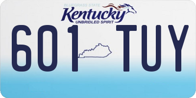 KY license plate 601TUY