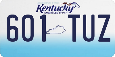 KY license plate 601TUZ