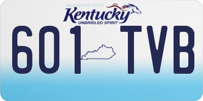 KY license plate 601TVB