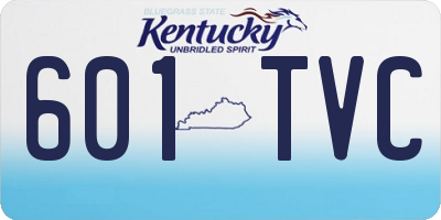 KY license plate 601TVC