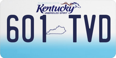KY license plate 601TVD