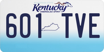KY license plate 601TVE
