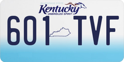 KY license plate 601TVF