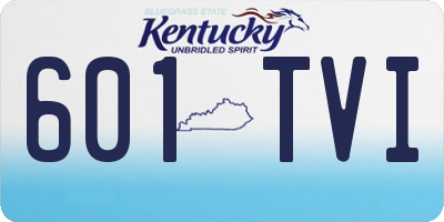 KY license plate 601TVI