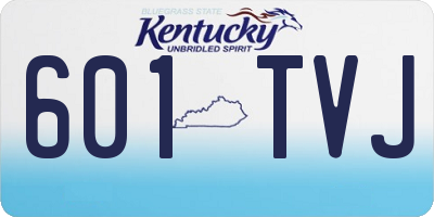 KY license plate 601TVJ