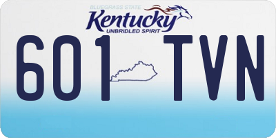 KY license plate 601TVN