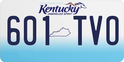 KY license plate 601TVO
