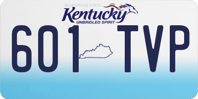 KY license plate 601TVP