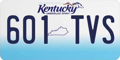KY license plate 601TVS