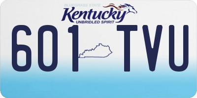 KY license plate 601TVU
