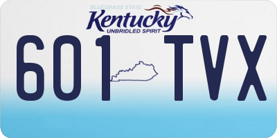 KY license plate 601TVX
