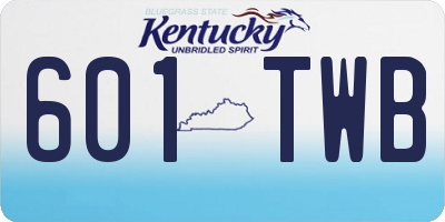 KY license plate 601TWB