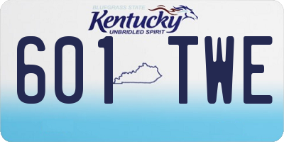 KY license plate 601TWE