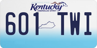 KY license plate 601TWI