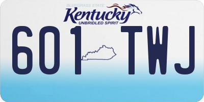 KY license plate 601TWJ