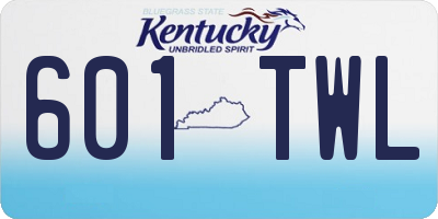 KY license plate 601TWL