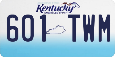 KY license plate 601TWM