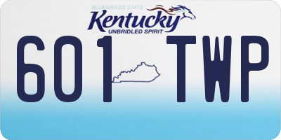 KY license plate 601TWP