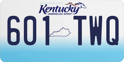KY license plate 601TWQ