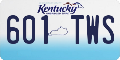 KY license plate 601TWS