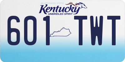 KY license plate 601TWT