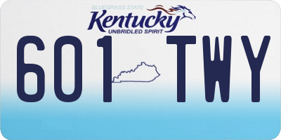 KY license plate 601TWY
