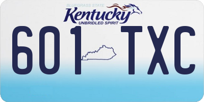 KY license plate 601TXC