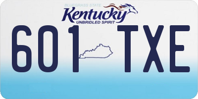 KY license plate 601TXE