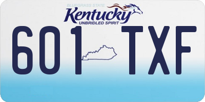 KY license plate 601TXF