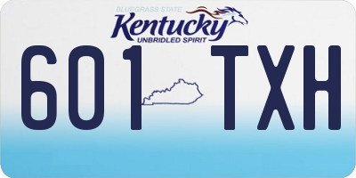 KY license plate 601TXH