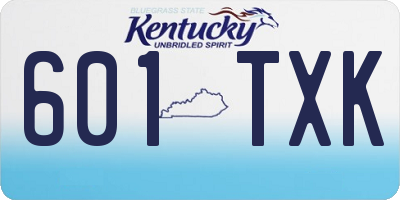 KY license plate 601TXK