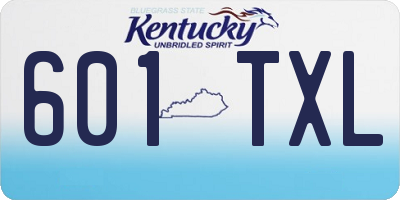 KY license plate 601TXL