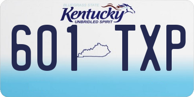 KY license plate 601TXP