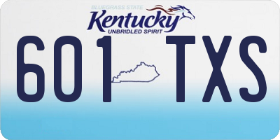 KY license plate 601TXS