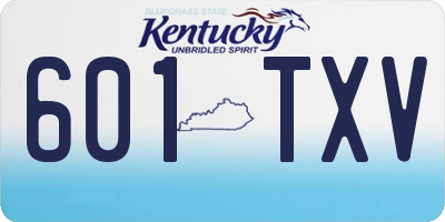 KY license plate 601TXV